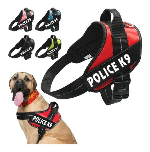 Arnes De Perro Mascota Ajustable Modelo Policia / Ver Tallas