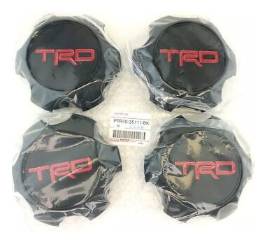 New Trd Matte Black Center Cap Set Tacoma 4runner  Ptr20 Eef