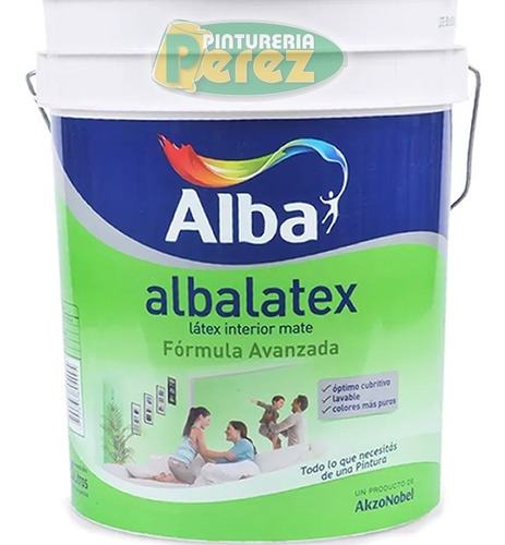Lija + Albalatex 10 Lt Pintura Latex Super Lavable Alba