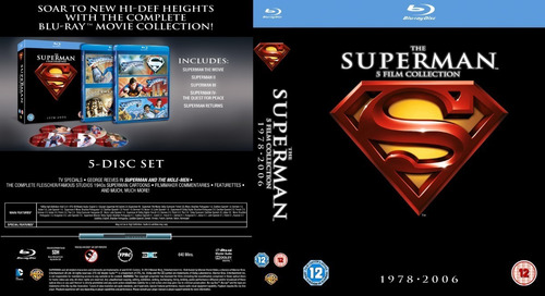 Superman Coleccion En Bluray. 5 Discos. Audio Ing/esp Lat!