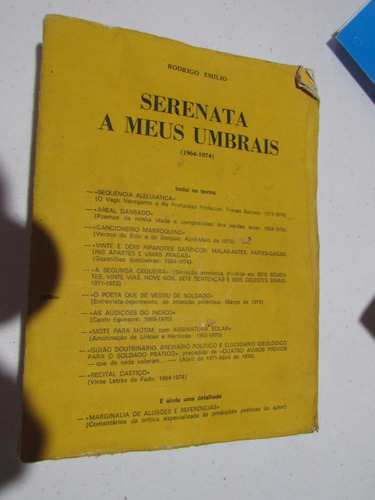 Serenata A Meus Umbrais - Rodrigo Emílio