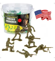 Comprar Balde 54 Soldadinhos Soldados Americanos Gulliver Eua