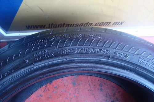 Llanta 225 45 17 Bridgestone Drive Guard Run Flat 883 W (Usado)