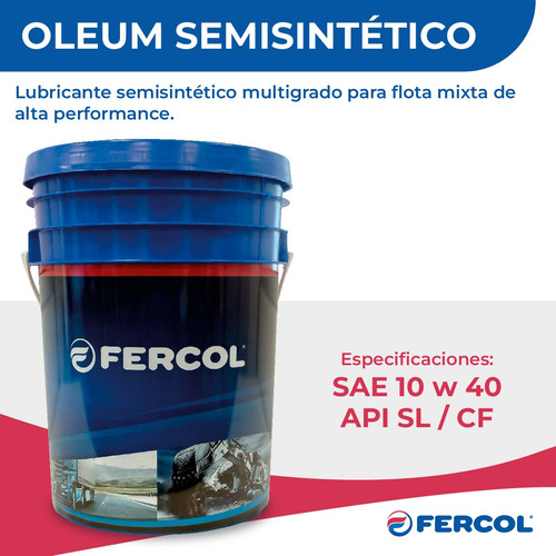 Aceite Fercol Oleum 10w40 Lubricante Semisintetico Cl