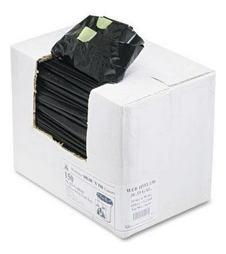 Bolsas Resistentes, 33 Gal, 1,2 Mil, 38 X 33 1/2, Negro, 15