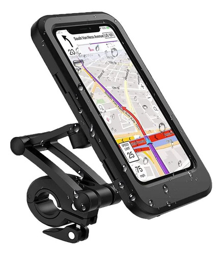 Soporte impermeable para teléfono móvil para motocicleta, compatible con iPhone