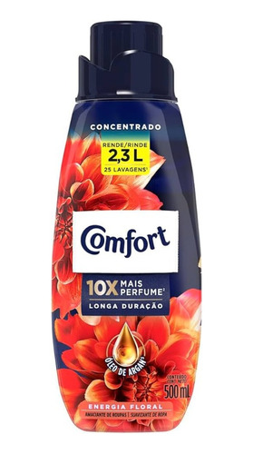 Pack 12 Suavizante Comfort Concentrado Energía Floral 500ml