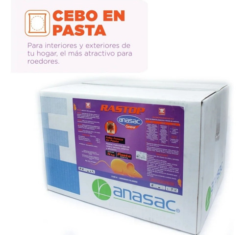 Imagen 3 de 4 de Rastop Pasta Veneno Para Ratones 100 Unidades 1kg