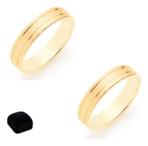 Alianças Casamento Noivado Ouro 18k Rommanel  4mm Lindas