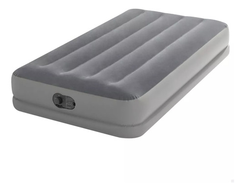 Colchón inflable Intex 64112 color gris hasta 136kg de  99cm x 191cm x 30cm