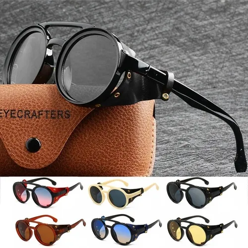 Gafas de sol redondas vintage hombre hot sale
