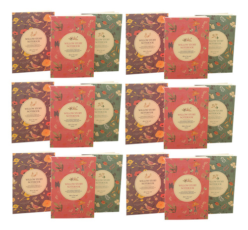 Libro De Bolsillo Para Viajes Con Flores Y Pájaros, 24 Unida