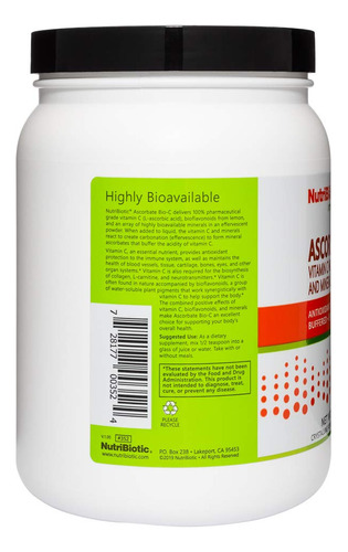 Polvo Efervescente De Vitamina C Nutribiótico Ascorbato Bio-