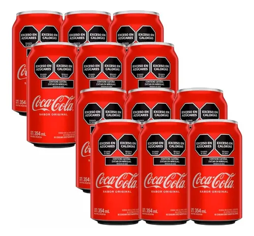 Coca Cola Lata 354ml Sabor Original Comun Pack X12- Df