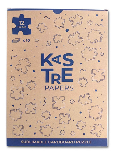 Rompecabezas Sublimable Cartón A4 12 Piezas X 10u