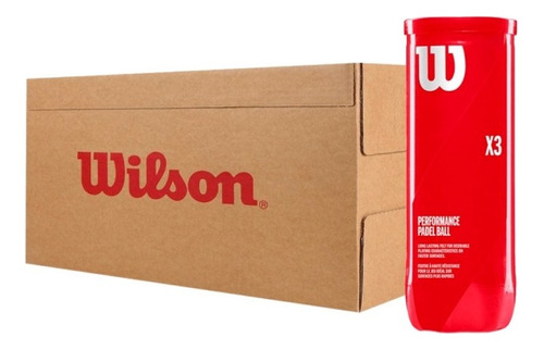 Caja Pelotas Padel Wilson Performance Profesional Tubo X 24