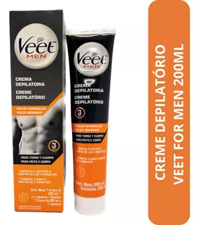 Veet For Men Depilatório 200ml Nova Embalagem - Envio 24h