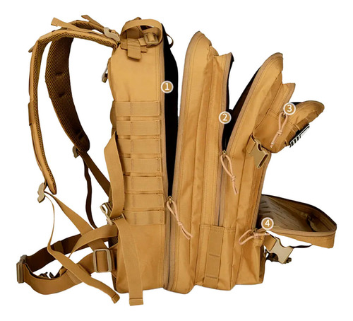 Mochila Militar Tática Impermeável 50 L Diversas Cores