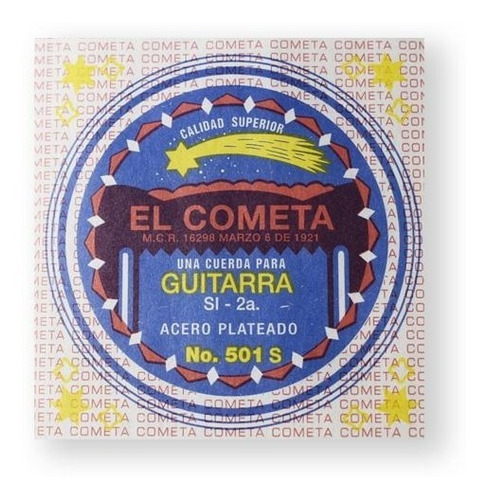 Imagen 1 de 1 de Cometa Cuerda 501s(12) Para Guitarra Acústica, 2da, Acero