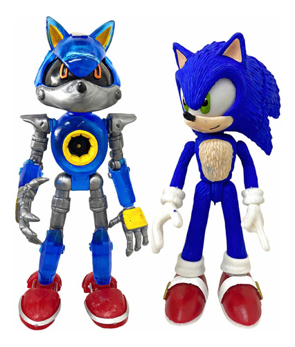 Sonic Y Metal Sonic The Hedgehog Figuras Articuladas Con Luz