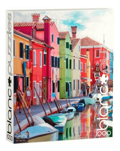 Blanc The Canals Of Burano Italy 1000 Piece Jigsaw Puzzle,