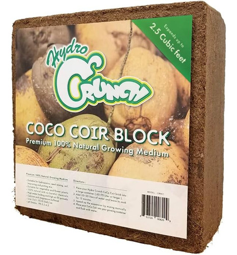 Bloque De Coco Cb801 De 2.5 Pies Cúbicos De Medio De C...