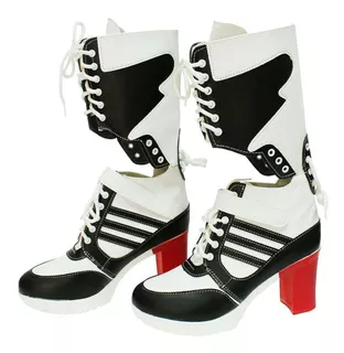 Botas De Harley Quinn Talla 10, Accesorio De Disfraz Para