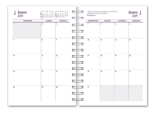 10% Dto!!! Pack 3 Un. Agenda Cristiana 2024 Classic Anillada