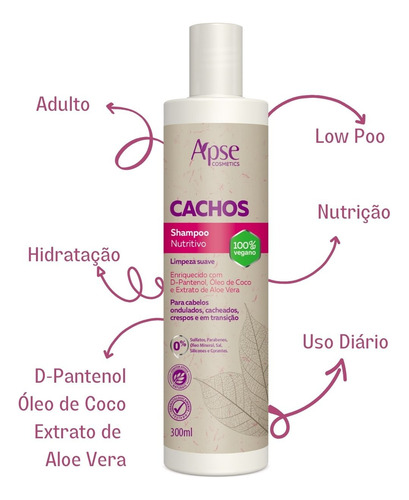 Kit Cachos Tratamento Shampoo Condicionador E Mousse Apice