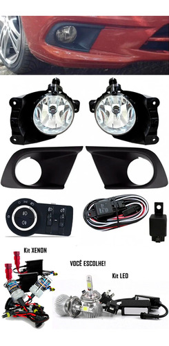 Kit Farol Milha Chevrolet Onix Ls Lt Joy + Xenon H27