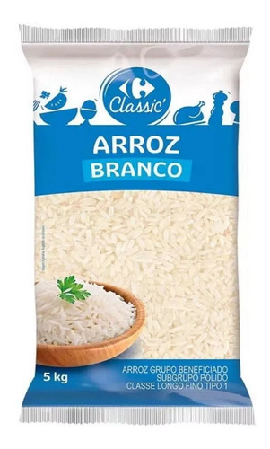 Arroz Branco Carrefour Tipo 1 Pacote - 5kg