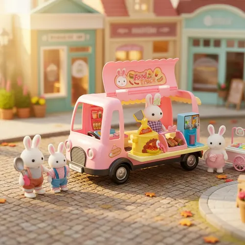 Casinha  Feliz  Conjunto Carrinho Food Truck Tipo Sylvanian