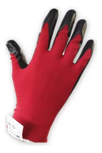 X12 Guantes Trabajo Antideslizantes Nitrilo Max Sensibilidad