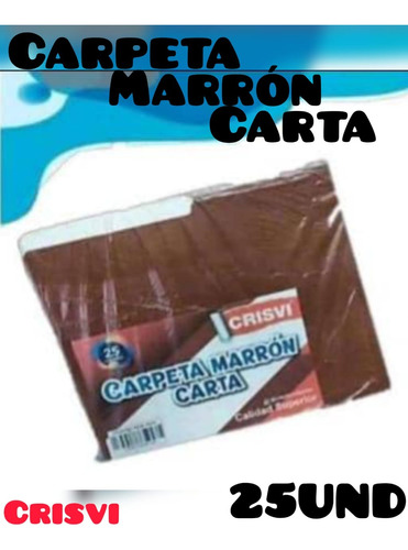 Carpeta Marron Carta Paq 25 Und