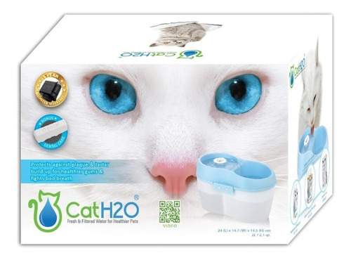 Cath2o Fuente De Agua Para Gatos Verde 2 Lts Color Azul