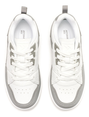 Zapatilla Colegial Blanca Y Azul Board Atomik
