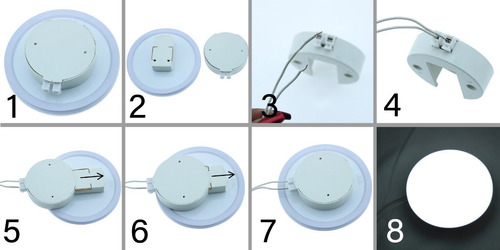 Imagen 3 de 7 de Lampara Sobreponer Led 20w Intercambiable Luz Blanca 2 Pzas