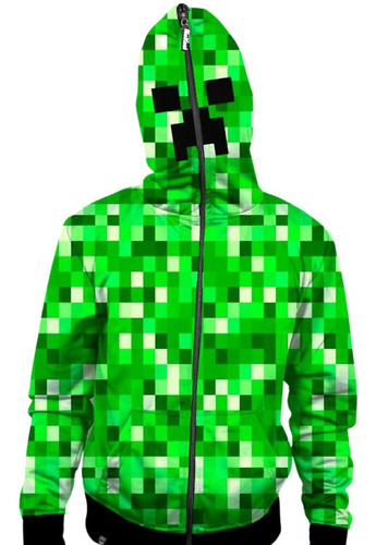 Chaqueta Creeper Con Mascara - Minecraft Marca Lookool