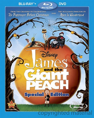 Blu-ray + Dvd James & The Giant Peach Jim Y Durazno Gigante