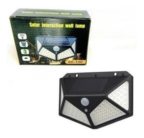 Le Mini Foco Solar 100led Bk100 Sen/mov Gran Angulo Ecoffice