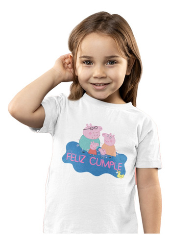 Polera Peppa Pig Feliz Cumple