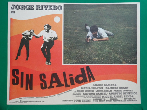 Jorge Rivero Sin Salida Original Cartel De Cine