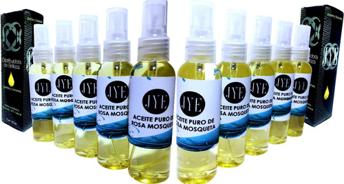 10 Frascos Aceite Jye Rosa Mosqueta Natural Mayoreo