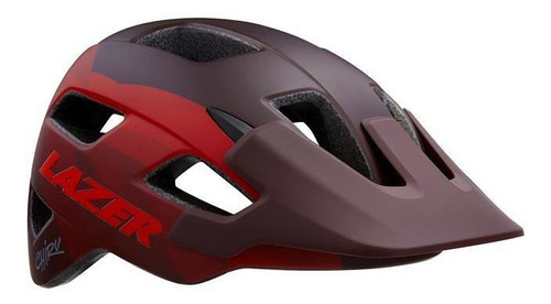 Casco De Bicicleta Lazer Chiru Color Negro y Rojo Mate Talle M