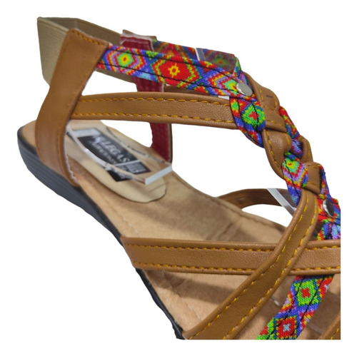 Imagen 7 de 7 de Sandalia Huarache Trenza Colores Combinable Juvenil Resorte