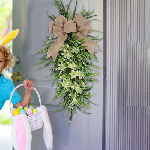 N Guirnalda De Pascua For Puerta, Guirnalda Artificial De