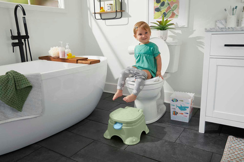 Baño Entrenador Fisher Price Toddler Potty 3 En 1 Hnx63 Color Verde Claro Cachorro