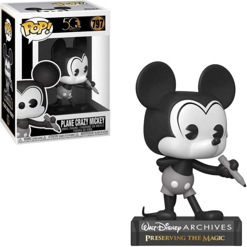 Imagen 2 de 3 de Funko Pop! Disney: Archives - Avión Crazy Mickey, Multic Fkb