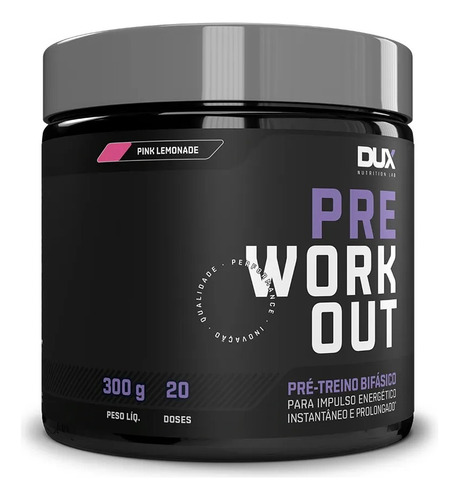 Pré Treino - Nova Formula - Pre Workout - Dux Nutrition 300g Sabor Pink Lemonade