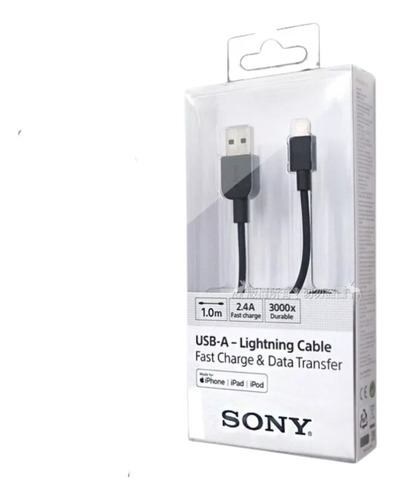 Cable Usb A Compatible Con Lightning Carga Rapida Sony 1.0 M